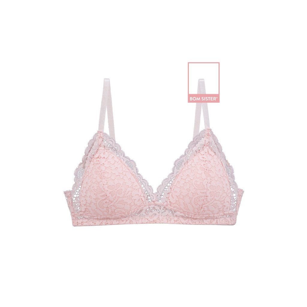 Bralette Munii chân ngực chất ren hoa bảng lưng mỏng BR00901