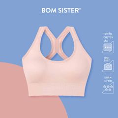 Áo bralette croptop cài sau dây chéo chất cotton pha thun vải mềm mịn thoáng mát BR1827