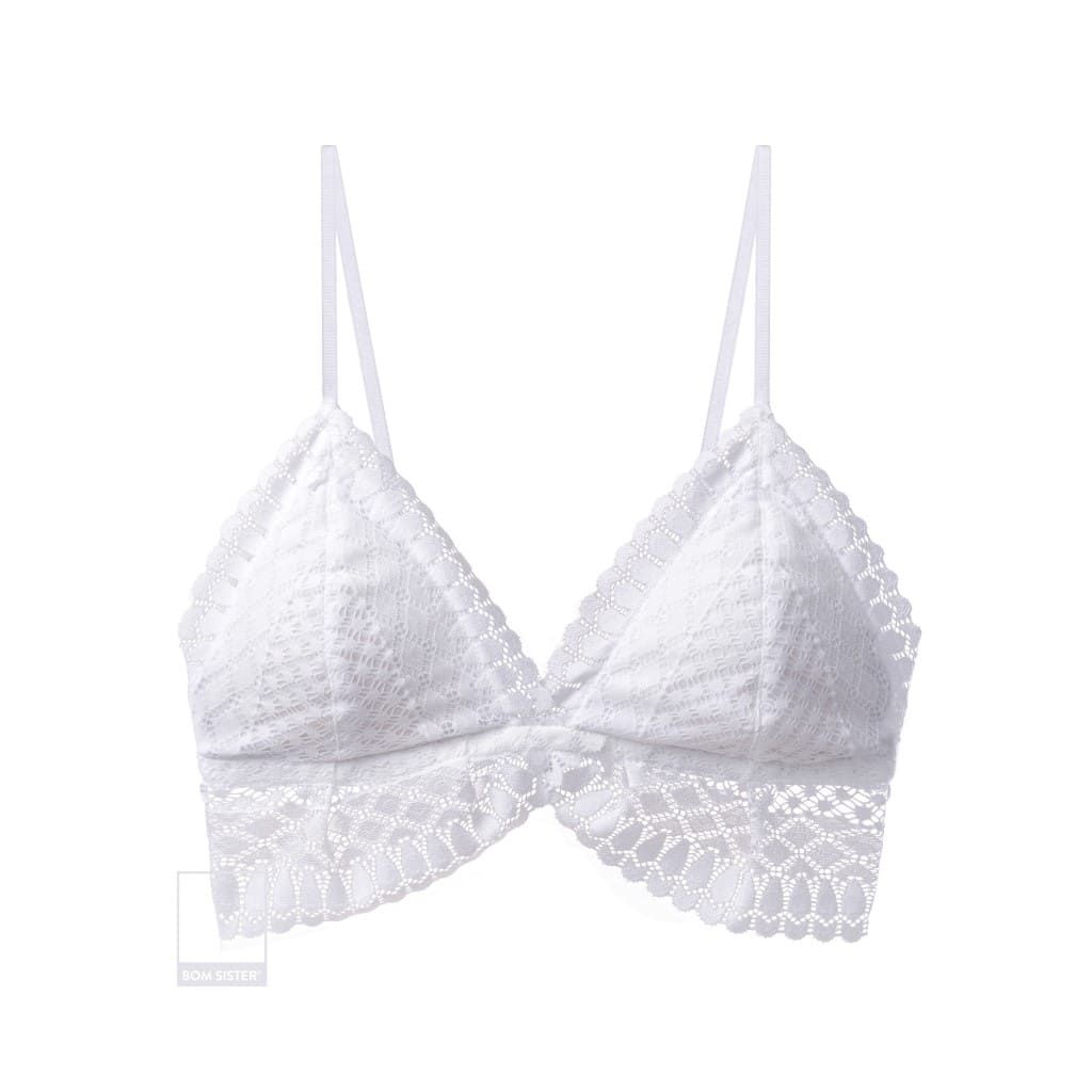 Áo lót nữ bralette ren họa tiết croptop cánh tiên BOM SISTER BR2916