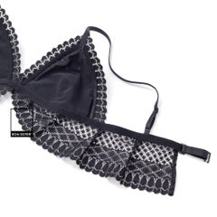 Áo lót nữ bralette ren họa tiết croptop cánh tiên BOM SISTER BR2916