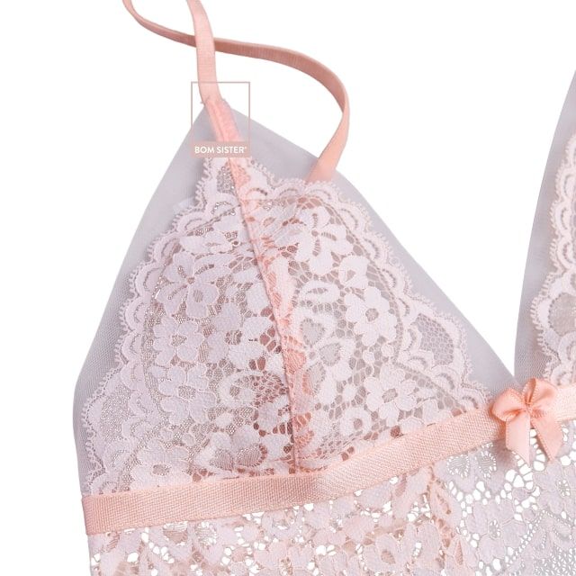 Áo lót nữ bralette lưới họa tiết siêu mỏng quyến rũ BR2917