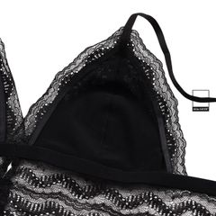 Bralette Munii Crop dài chất ren hoa không kèm mút BR9410