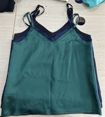 Áo lụa đa năng mặc nhà, phối áo khoác ngoài, mặc trong vest cho nữ, vải mát màu trơn BOM SISTER MC9001
