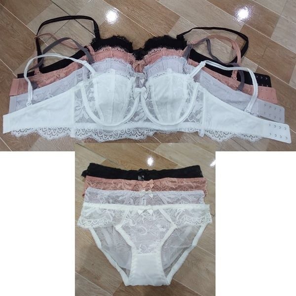 Set nội y không gọng mút mỏng ren hoa BOM SISTER A2042