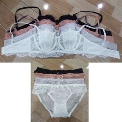 Set nội y không gọng mút mỏng ren hoa BOM SISTER A2042