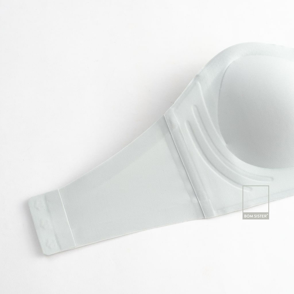 Áo ngực quây mút mỏng không dây su đúc màu trơn viền silicon chống tuột mút tháo rời MU5004