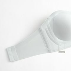 Áo ngực quây mút mỏng không dây su đúc màu trơn viền silicon chống tuột mút tháo rời MU5004
