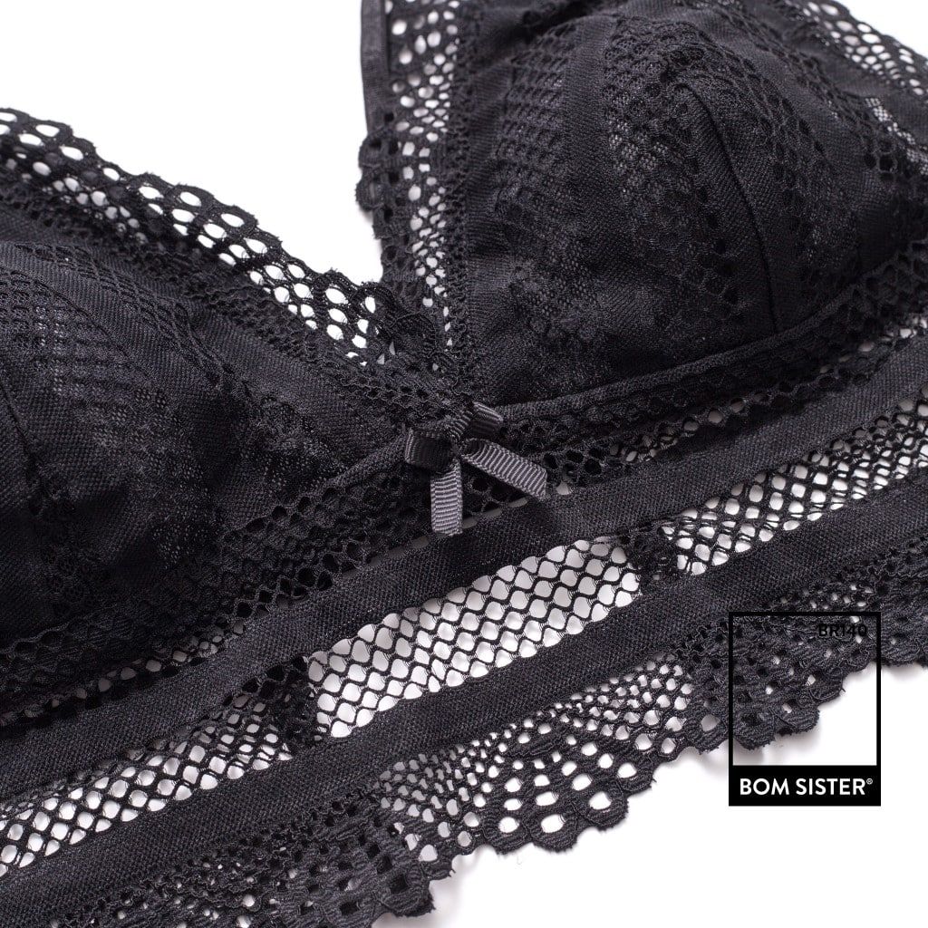 Áo bra ren chữ V dây chéo ngực không gọng siêu gợi cảm BR140