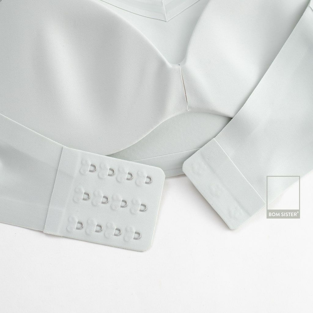 Áo ngực quây mút mỏng không dây su đúc màu trơn viền silicon chống tuột mút tháo rời MU5004