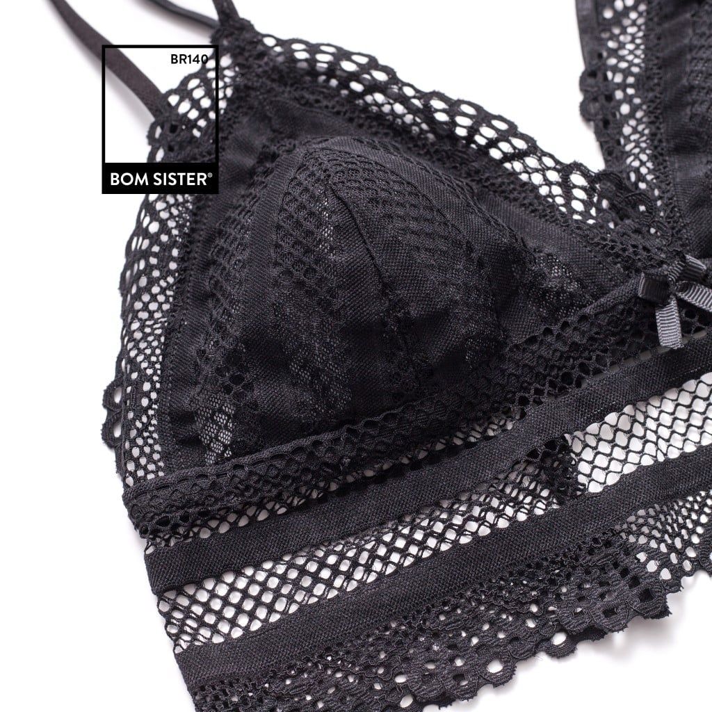 Áo bra ren chữ V dây chéo ngực không gọng siêu gợi cảm BR140