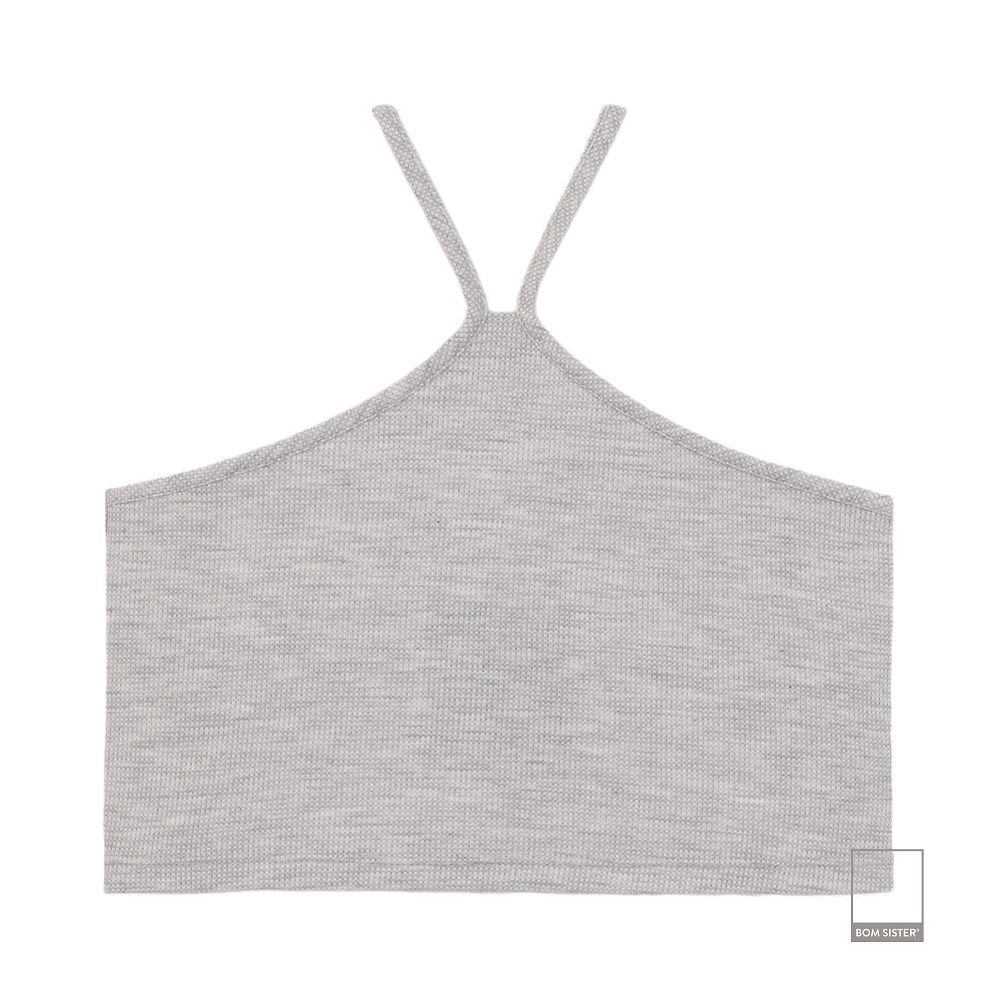 Áo croptop cổ yếm vải mềm mịn co giãn đa dạng màu BOM SISTER MC1006