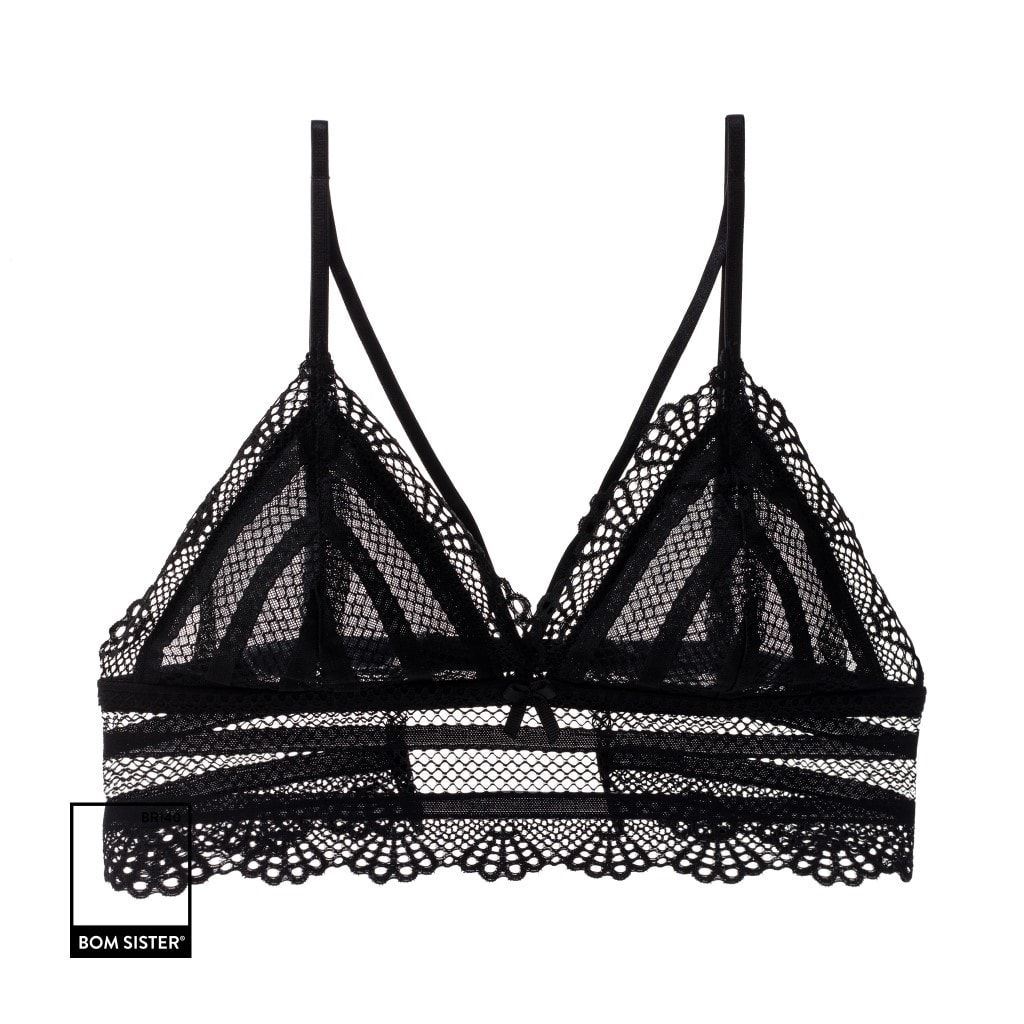 Áo bra ren chữ V dây chéo ngực không gọng siêu gợi cảm BR140