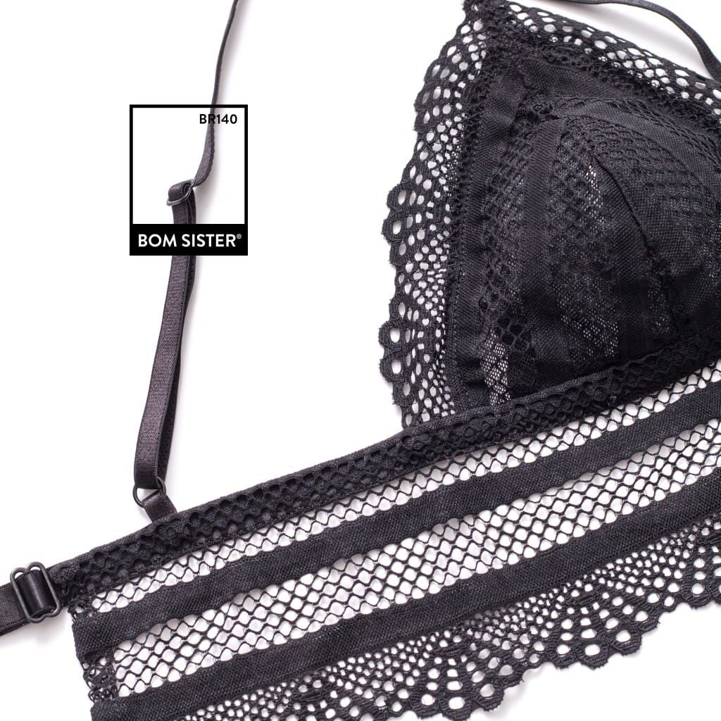 Áo bra ren chữ V dây chéo ngực không gọng siêu gợi cảm BR140