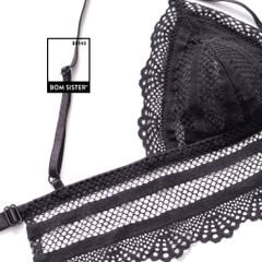 Áo bra ren chữ V dây chéo ngực không gọng siêu gợi cảm BR140