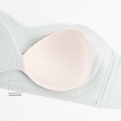 Áo ngực quây mút mỏng không dây su đúc màu trơn viền silicon chống tuột mút tháo rời MU5004