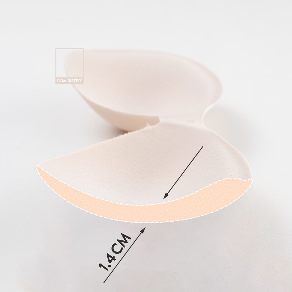 Áo ngực quây mút mỏng không dây su đúc màu trơn viền silicon chống tuột mút tháo rời MU5004