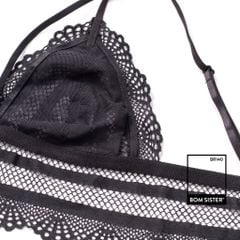 Áo bra ren chữ V dây chéo ngực không gọng siêu gợi cảm BR140