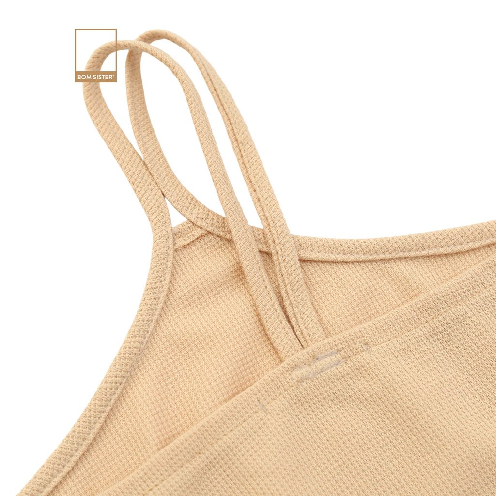 Áo croptop cổ yếm vải mềm mịn co giãn đa dạng màu BOM SISTER MC1006