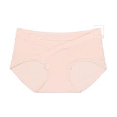Quần lót nữ chất thun cạp bụng chéo phối viền ren Q23220