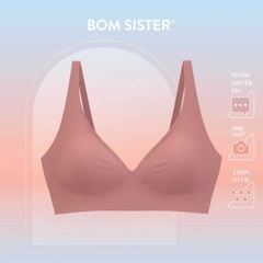 Áo lót Munii mút mỏng su không gọng thoải mái màu trơn dây áo liền MU0320