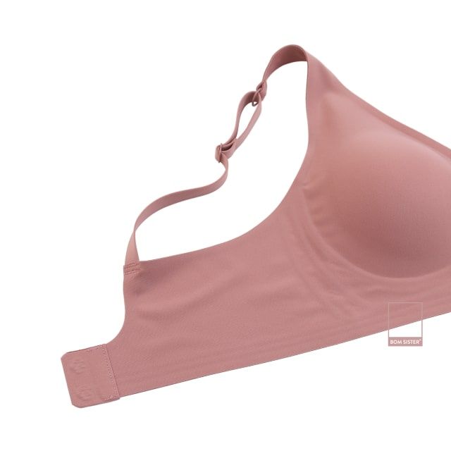 Áo lót Munii mút mỏng su không gọng thoải mái màu trơn dây áo liền MU0320