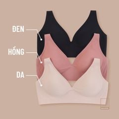Áo lót Munii mút mỏng su không gọng thoải mái màu trơn dây áo liền MU0320