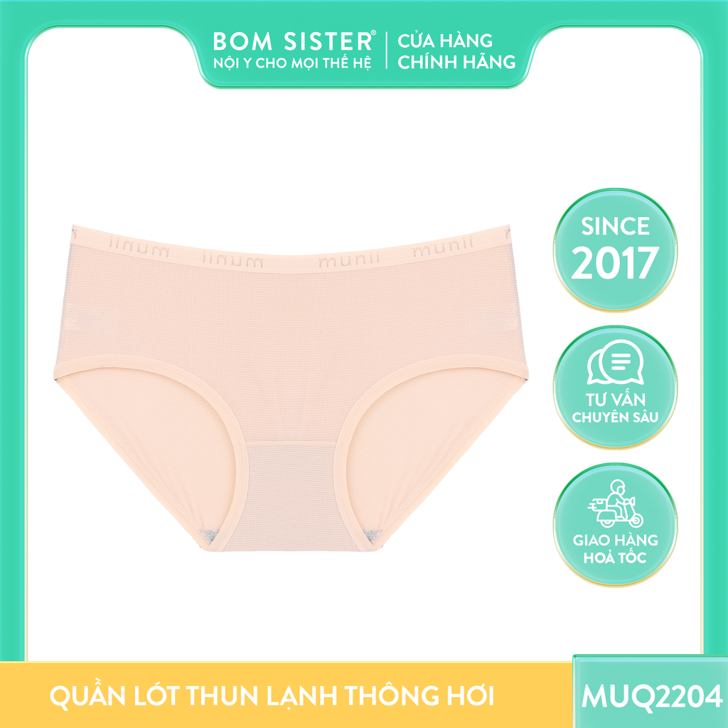 Quần lót Munii chất liệu thun lạnh thông hơi thoáng mát, kháng khuẩn, mềm mịn BOM SISTER MUQ2204