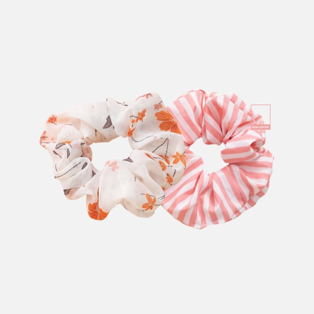 Phụ kiện thun cột tóc Scrunchies họa tiết dễ thương đáng yêu chất liệu mềm mại BOM SISTER PK1620