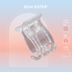 Phụ kiện kẹp tóc càng cua đơn giản tiện dụng màu trong suốt hot trend PK2050