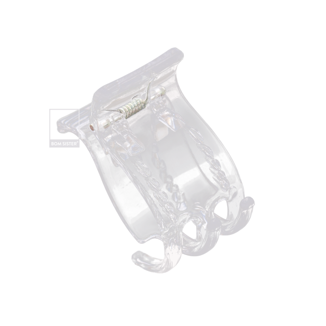 Phụ kiện kẹp tóc càng cua đơn giản tiện dụng màu trong suốt hot trend PK2050