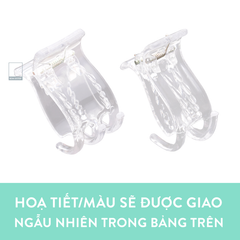 Phụ kiện kẹp tóc càng cua đơn giản tiện dụng màu trong suốt hot trend PK2050