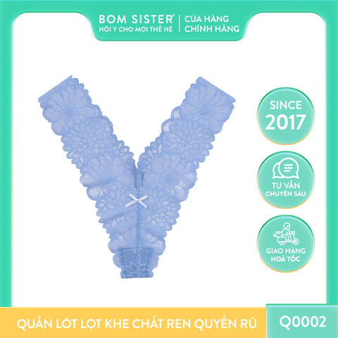 Quần lót nữ lọt khe dáng chữ Y chất ren quyến rũ BOM SISTER Q0002