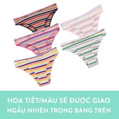 Quần lót nữ chất cotton kẻ ngang phong cách thể thao cá tính BOM SISTER Q0L805