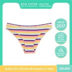 Quần lót nữ chất cotton kẻ ngang phong cách thể thao cá tính BOM SISTER Q0L805