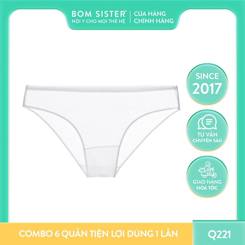 Combo 6 quần lót cotton tiện lợi sử dụng 1 lần BOM SISTER Q221