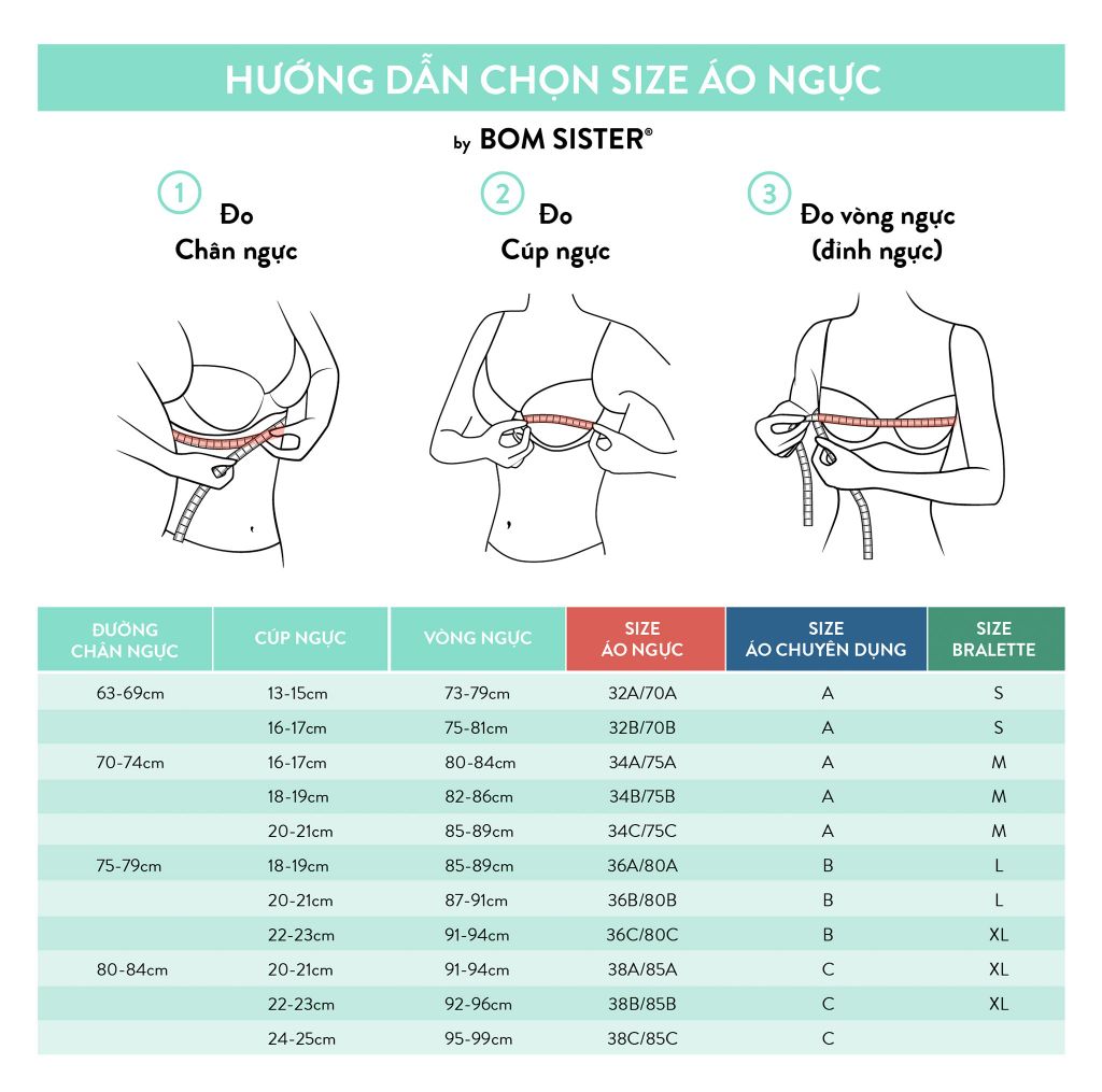 Áo lót mút mỏng có gọng màu trơn nâng ngực tự nhiên BOM SISTER A2040