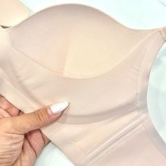 Áo lót nữ chất su, không gọng, mặc được trang phục hở lưng, thoáng mát lưng BOMSISTER MU2610