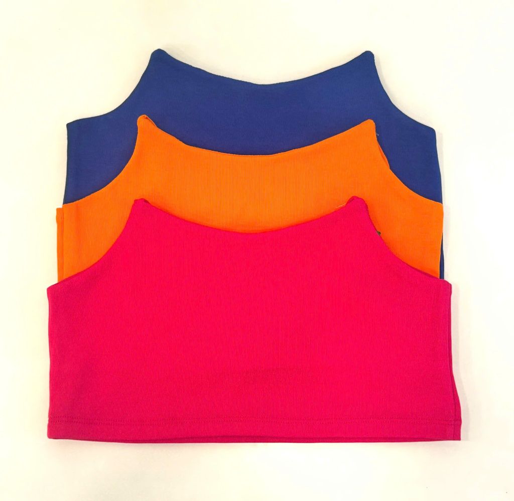 Áo 2 dây croptop cotton thun gân co giãn dáng ngắn BOM SISTER MC1004