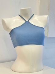 Áo croptop cổ yếm vải mềm mịn co giãn đa dạng màu BOM SISTER MC1006