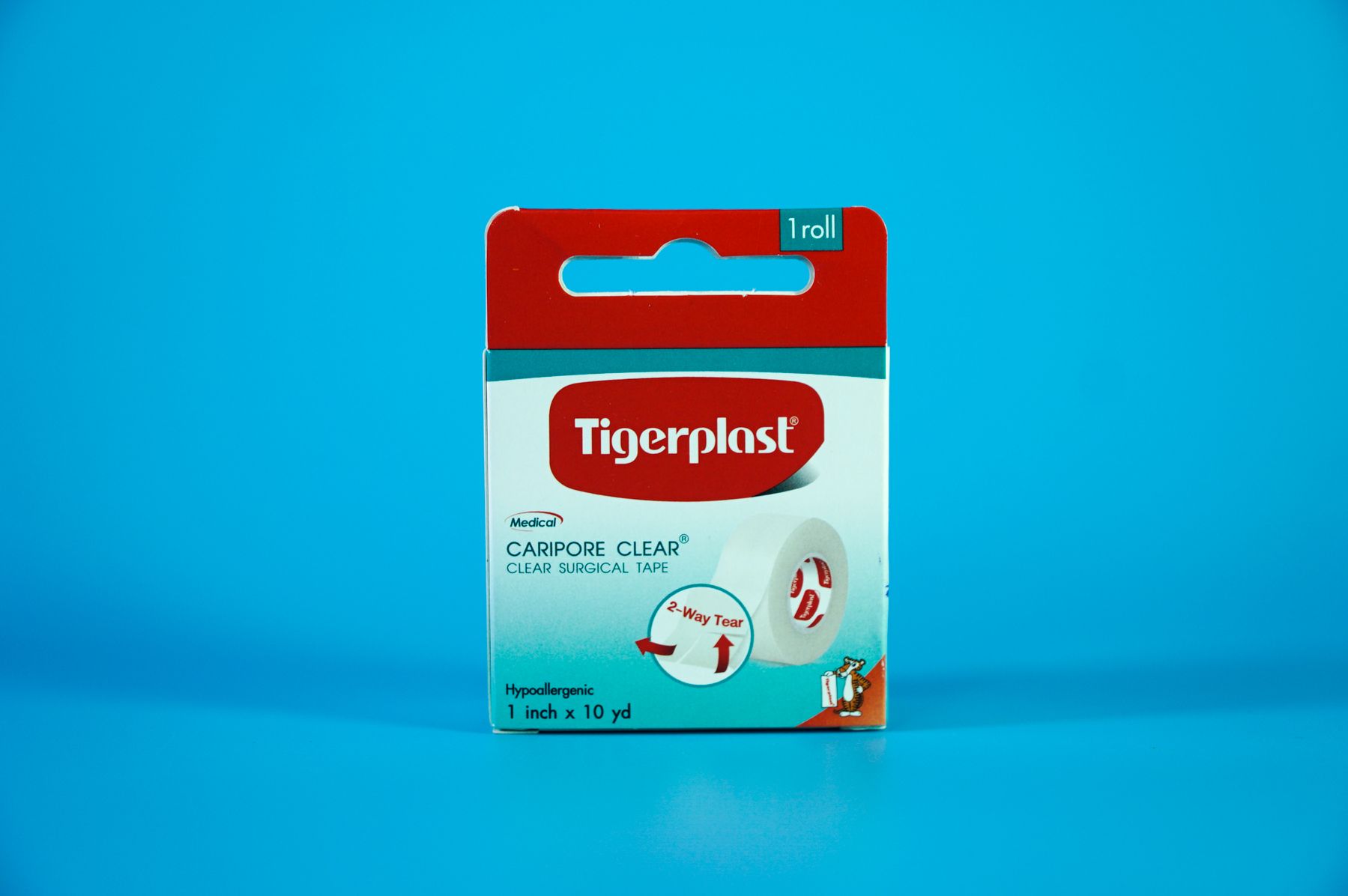  Cuộn băng keo y tế nhựa Tigerplast Caripore Clear dán bông gạc, băng lót - Nhiều cỡ 