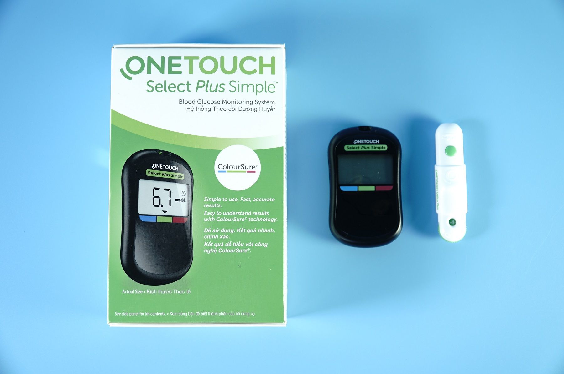  Máy đo đường huyết Lifescan Onetouch Select Plus + bút + 10 kim lấy máu 