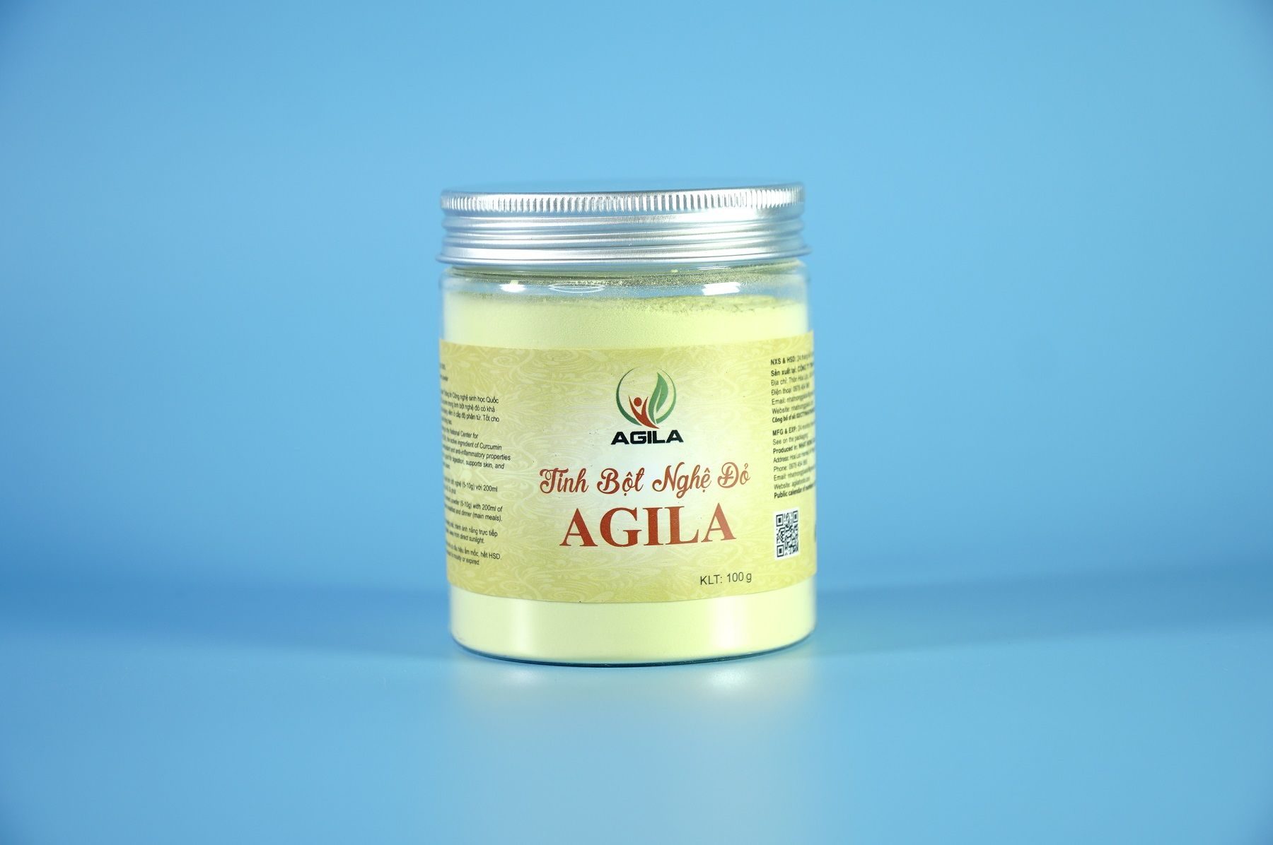  Hộp tinh bột nghệ đỏ AGILA hỗ trợ dạ dày, tiêu hoa & làn da - Hộp 100g 