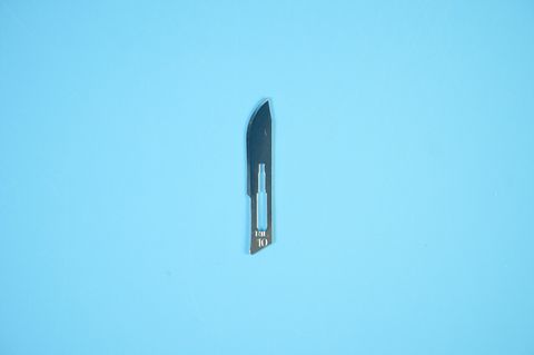  Lưỡi dao mổ số 10 Doctor RIBBEL ẤN ĐỘ lưỡi thẳng, bản nhỏ, đầu mũi bầu nhỏ - Hàng đẹp 