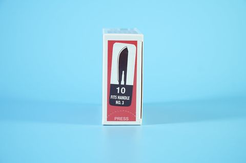  Hộp 100 lưỡi dao mổ số 10 Doctor RIBBEL ẤN ĐỘ lưỡi thẳng, bản nhỏ, đầu mũi bầu nhỏ - Hàng đẹp 