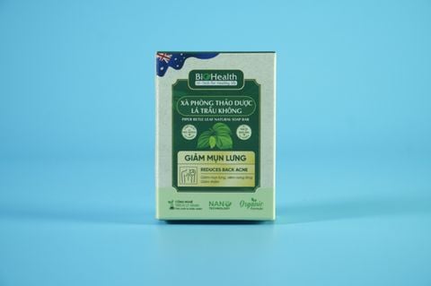  Xà phòng thảo dược Lá trầu không Biohealth giảm mụn, sạch da, mẩn đỏ - Bánh 100gr 