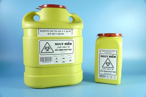  Bình hủy kim tiêm y tế, bình đựng rác thải y tế MEDTECH bằng PVC - Tùy chọn dung tích 