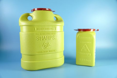 Bình hủy kim tiêm y tế, bình đựng rác thải y tế MEDTECH bằng PVC - Tùy chọn dung tích 