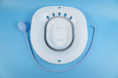  Bô phụ sản, chậu ngâm xông vùng kín có vòi rửa - 39x36,5cm vệ sinh vùng kín 