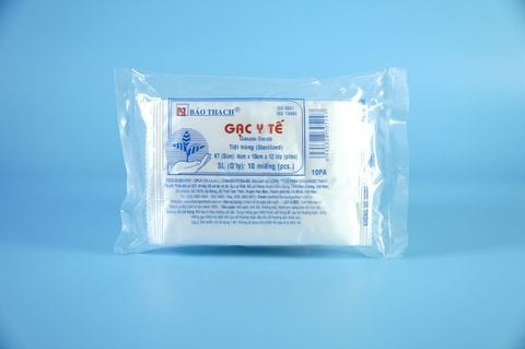  Băng gạc y tế tiệt trùng Bảo Thạch 10 miếng, 12 lớp - Nhiều cỡ tùy chọn 