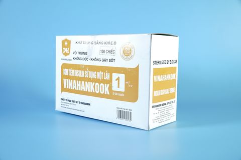  Hộp 100 bơm tiêm Insulin 1cc VINAHANKOOK bơm tiêm xilanh y tế 1ml vô trùng - Tặng kim / Nhiều cỡ 